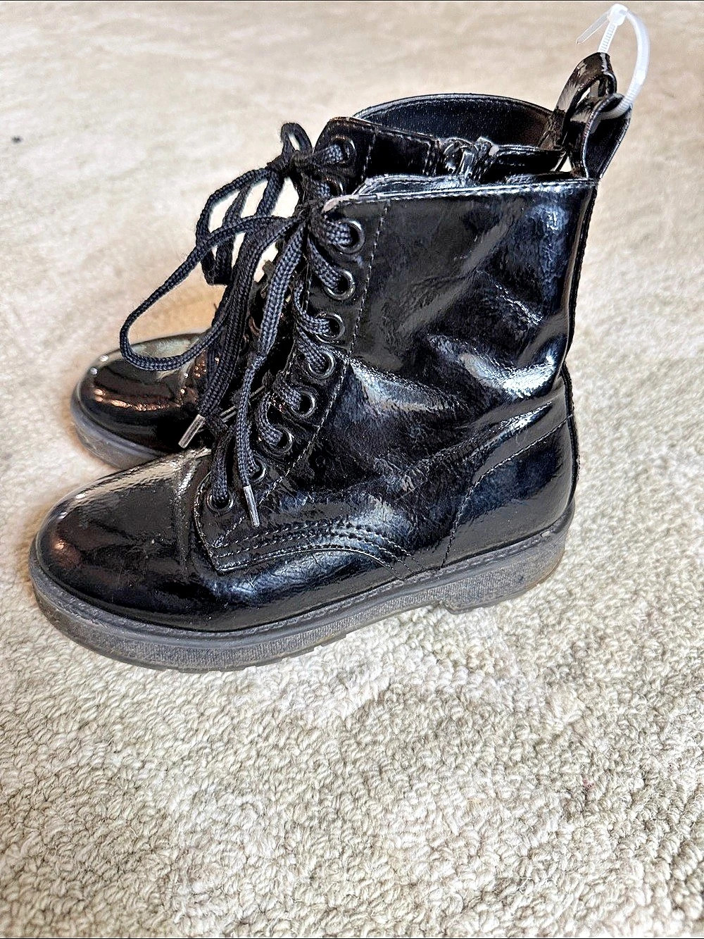 Mia girls Black Lace-Up Combat Boots size 11
